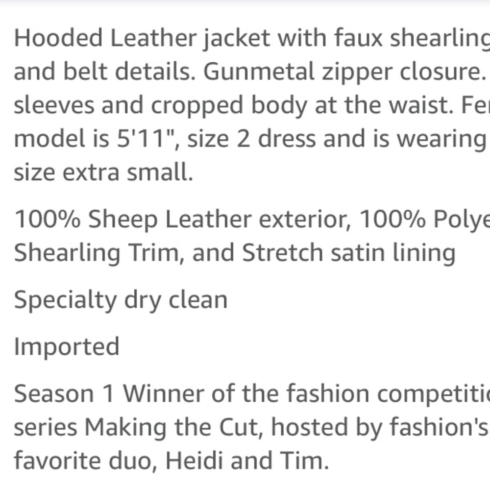 NWT  Jonny Cota Leather snd Sherpa 5⭐️Fave Hoodie Moto - Picture 11 of 11